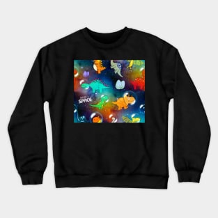 Dinosaurs in Space Crewneck Sweatshirt